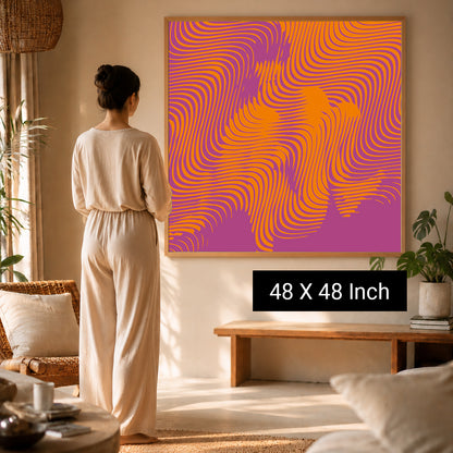 Peaceful gradient wall poster for home yoga room aesthetics
