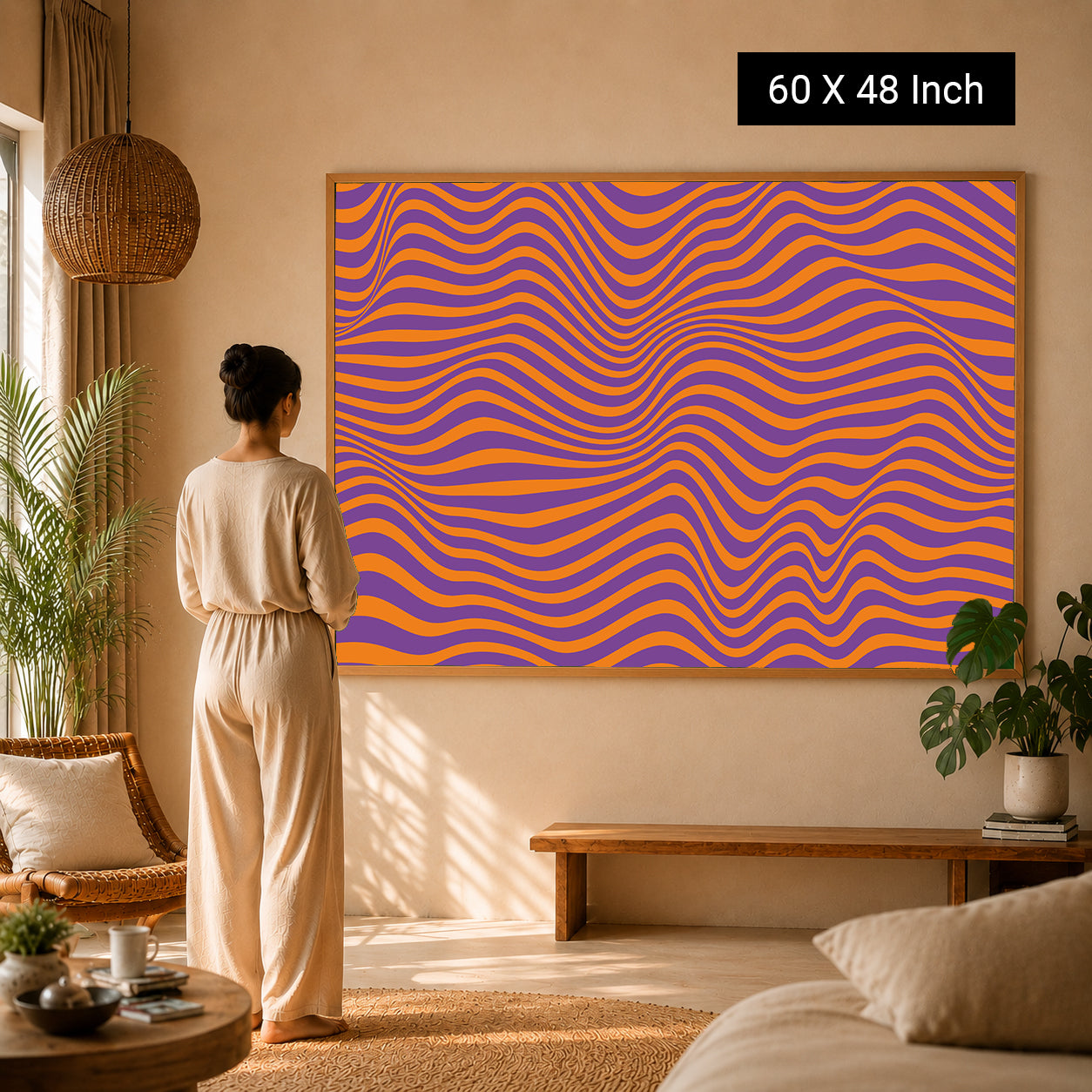 Peaceful morning mist horizon art print for clear mental focus