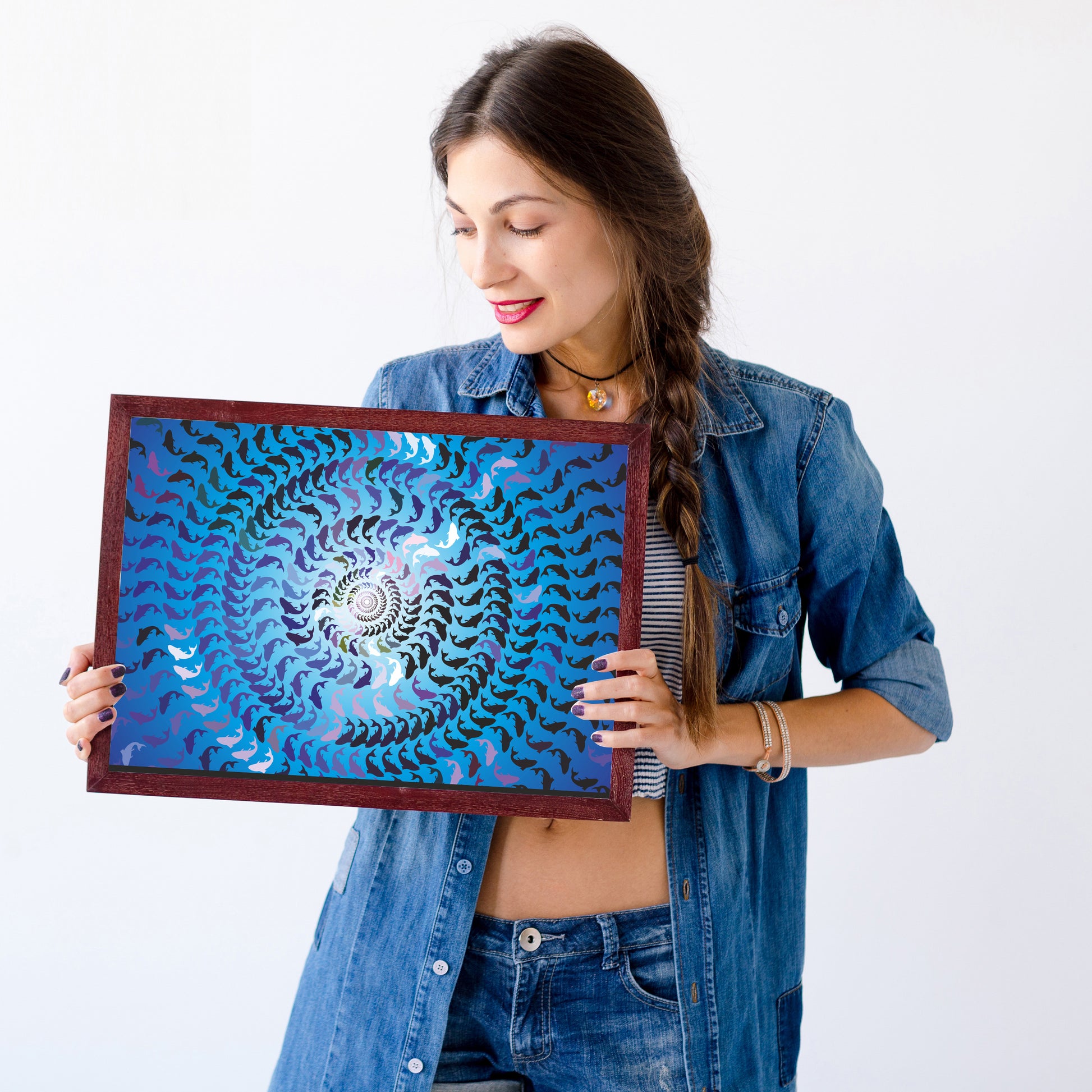 Predictable concentric circles canvas print for grounding calm