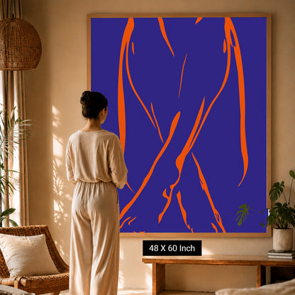 Ready-to-hang framed therapeutic wall print in natural oak wood