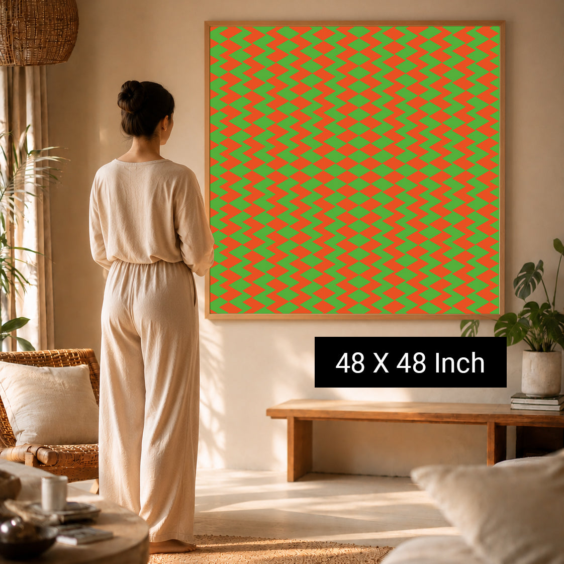 Rhythmic optical pattern art for visual therapy and relaxation