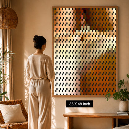 Sacred geometric pattern poster for yoga studio wall decor