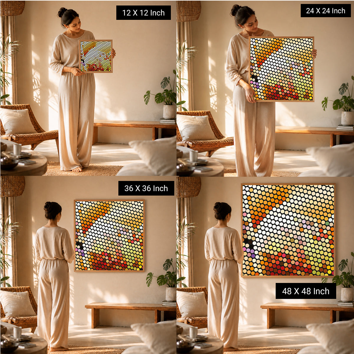 sacred mandala wall painting for yoga studio and calm environments