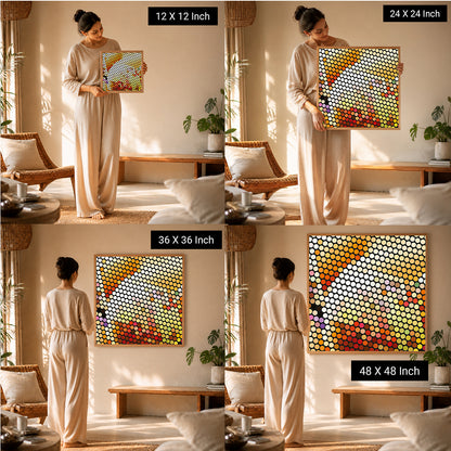 sacred mandala wall painting for yoga studio and calm environments