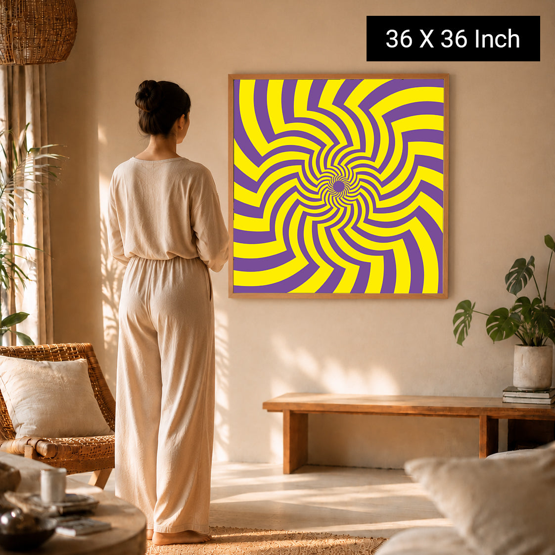 Serene visual focal artwork for stress management consultation