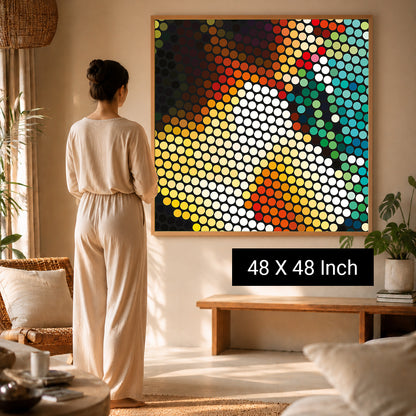 Serene visual print for reducing midday mental fatigue