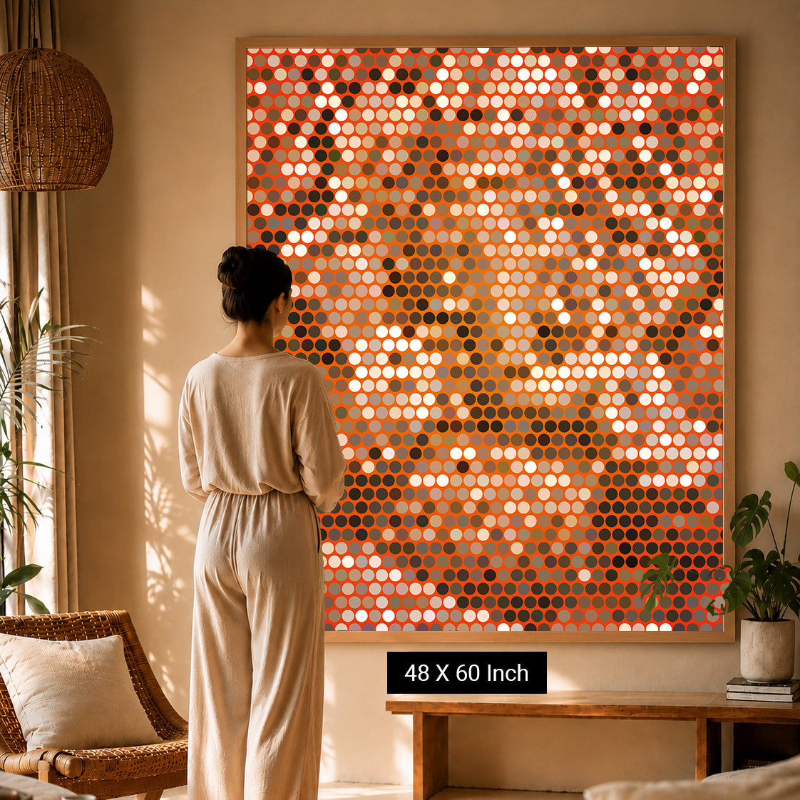 Smooth flowing lines optical art for peaceful home environments