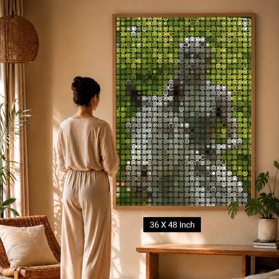 Smooth liquid flow optical canvas for modern living room decor