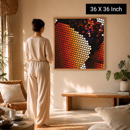Soft clay tone abstract wall art for grounded emotional stability