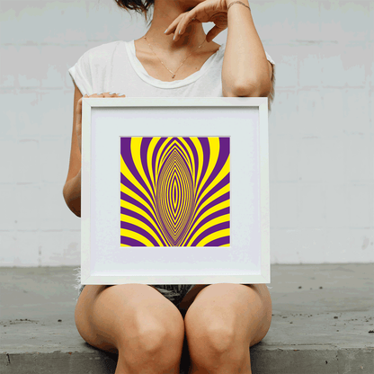 Soft color optical illusion poster for peaceful contemplation