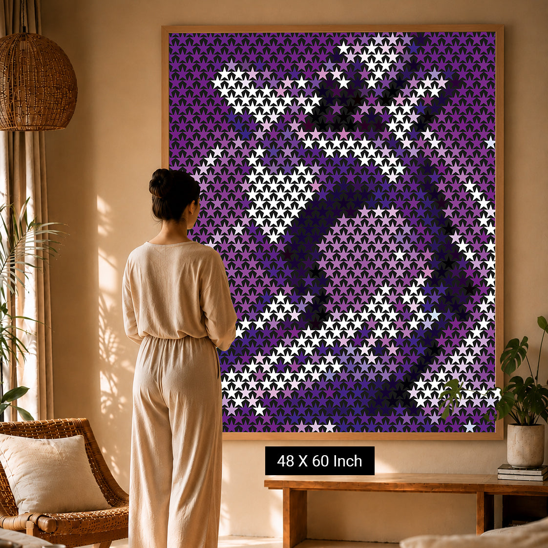 Soft contrast color field artwork for mindfulness and reset