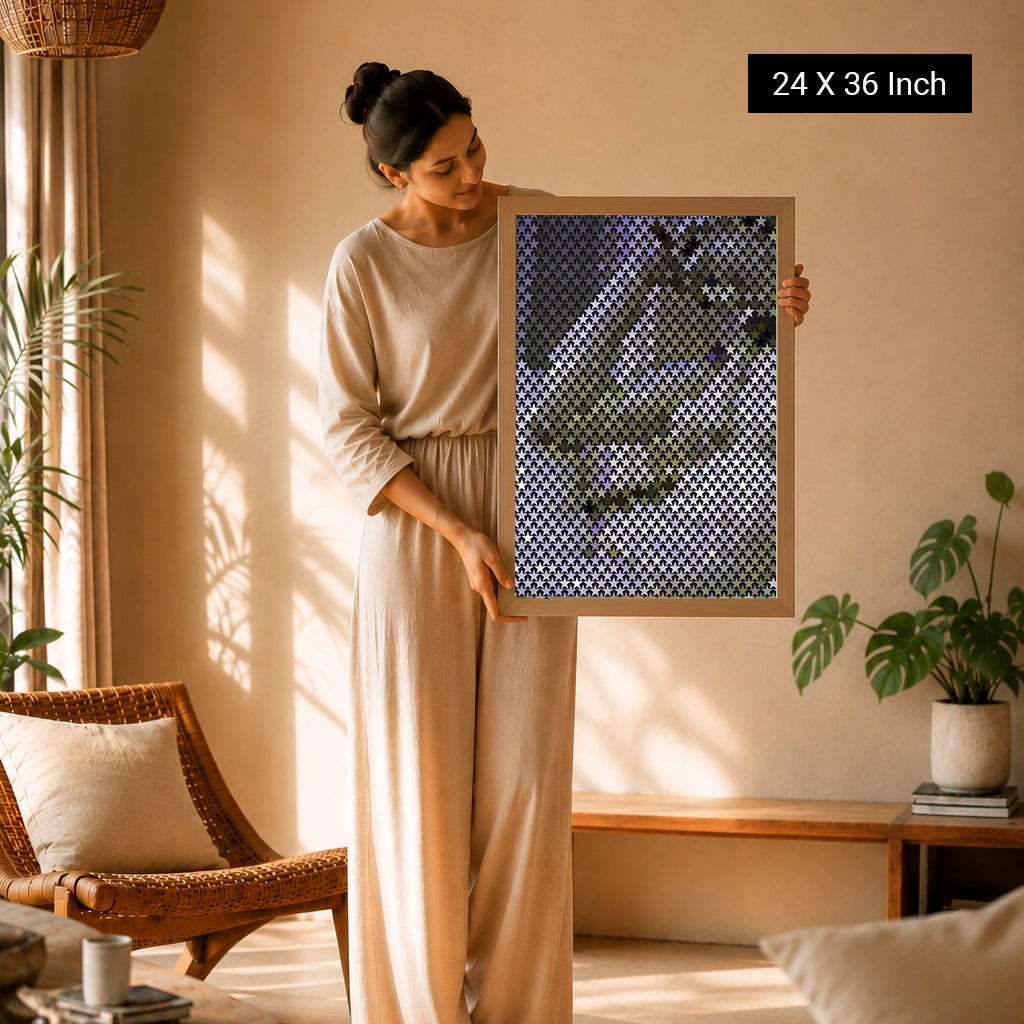 Soft cream and gold aura poster for luxury calm living spaces