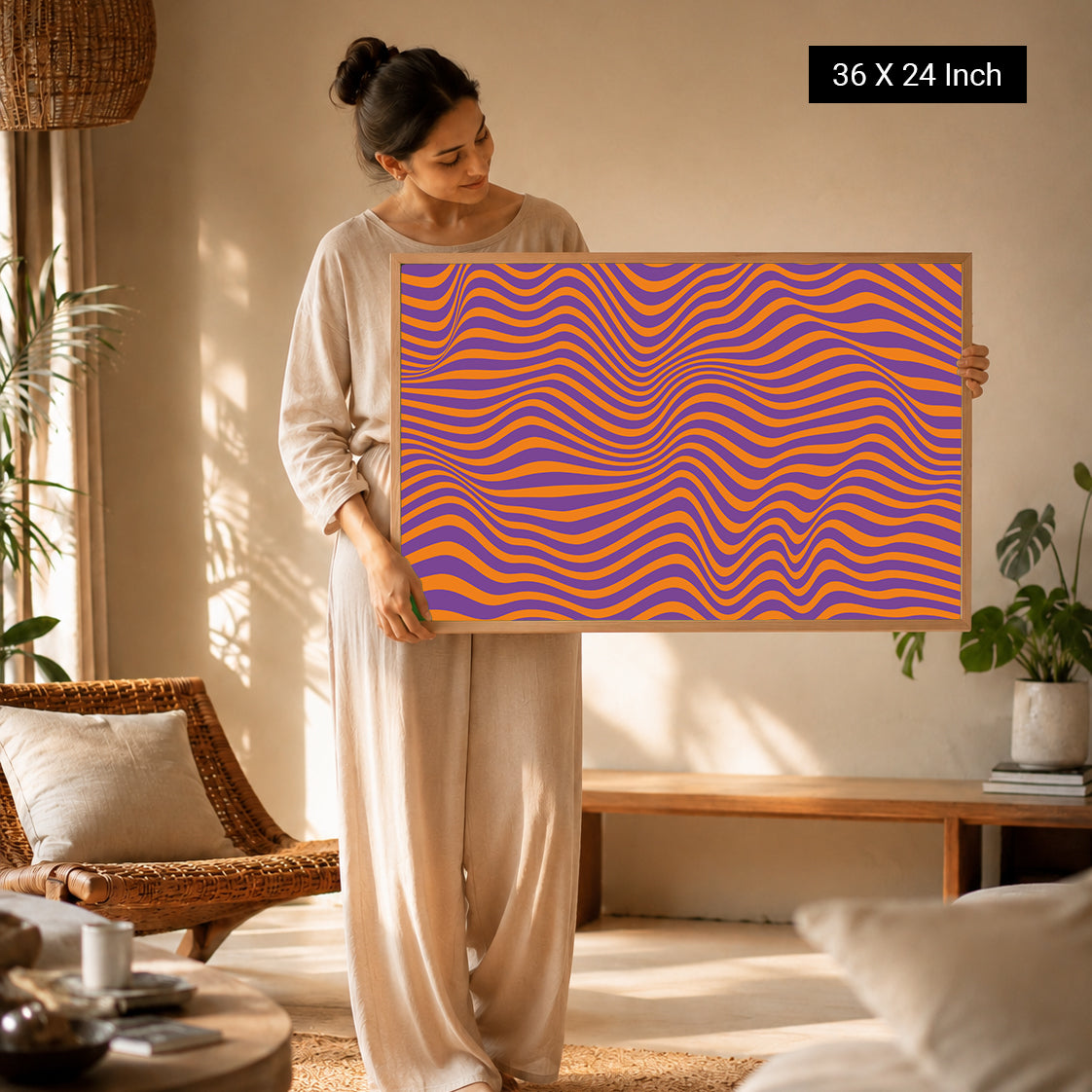 Soft dusk gradient orb print for guided evening relaxation