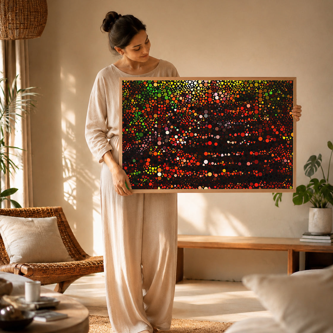 Soft focus gradient print designed for sensory overload relief