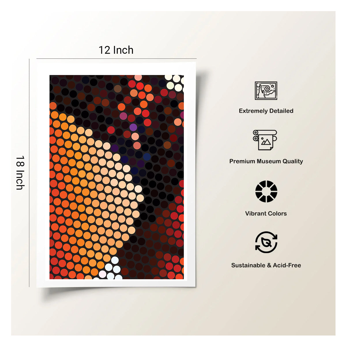 Soft forest mist abstract poster designed for stress reduction