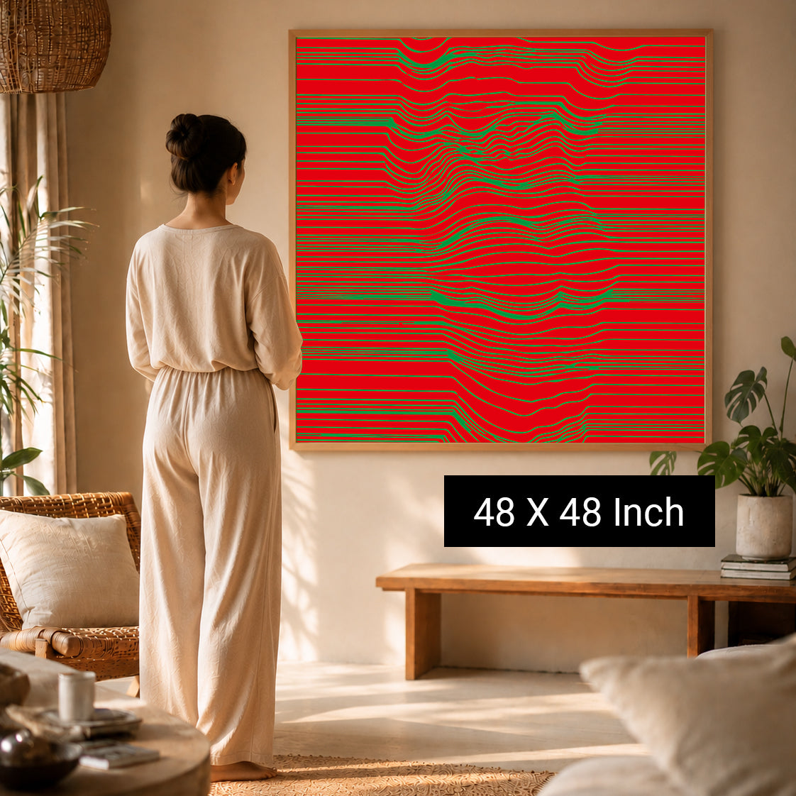 Soft gradient aesthetic poster for stylish modern apartment
