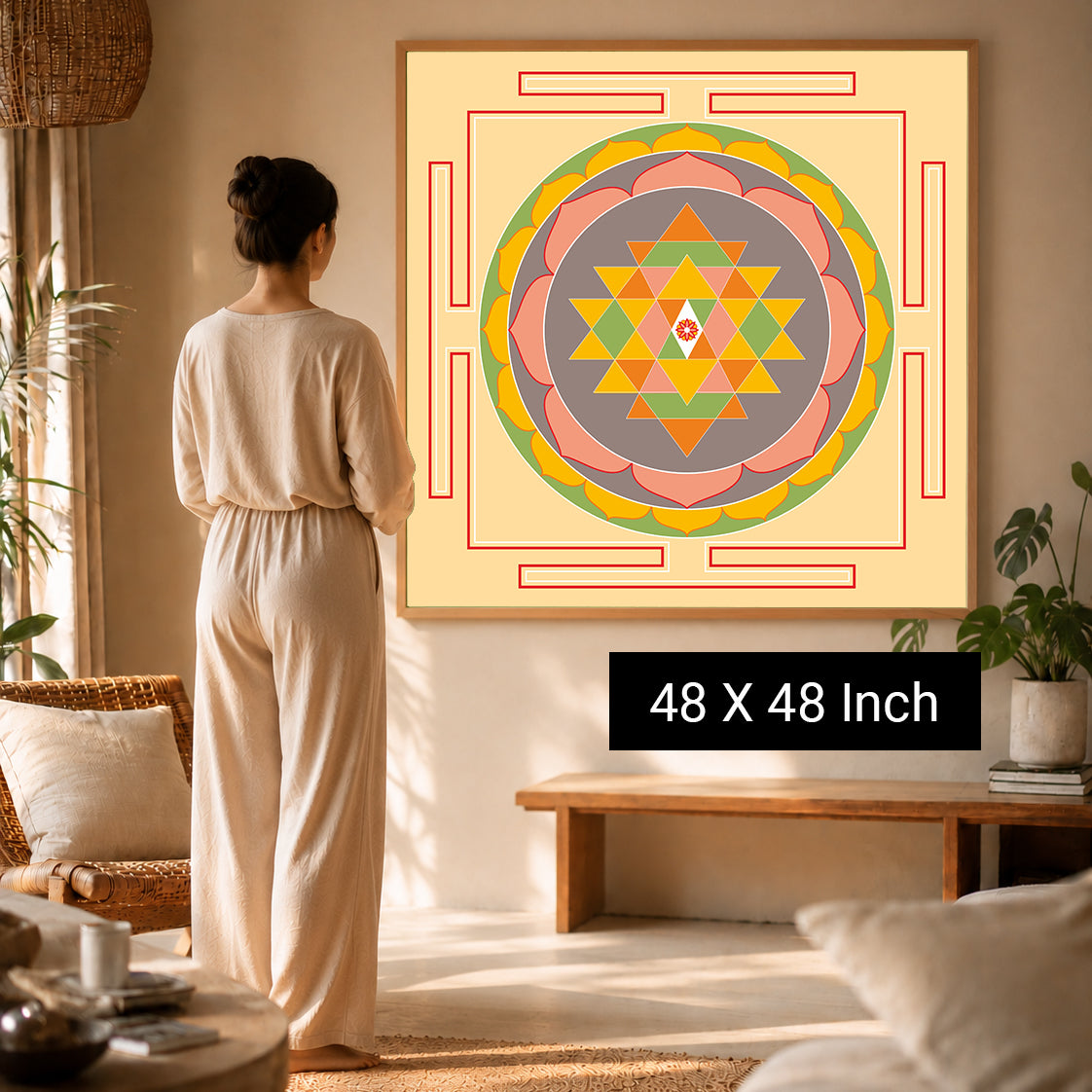 Soft gradient rainbow canvas print for pediatric health spaces