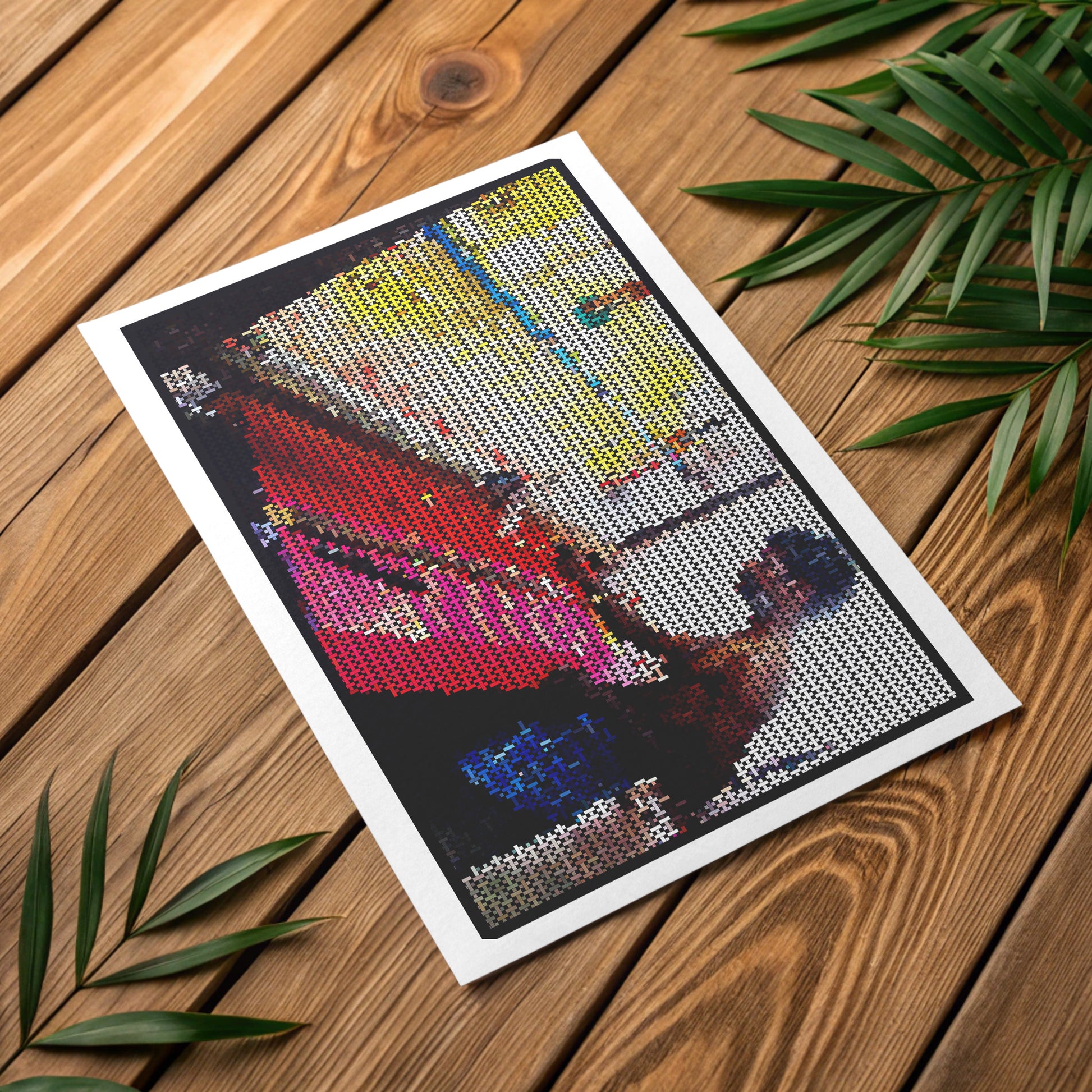 Soft mint and peach poster for child art therapy rooms