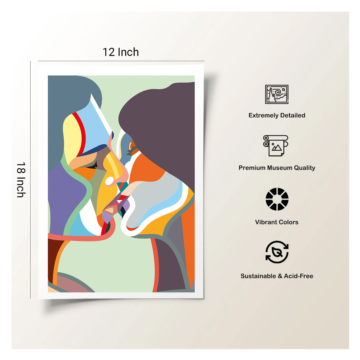 Soft motion visual therapy print for easing daily stress