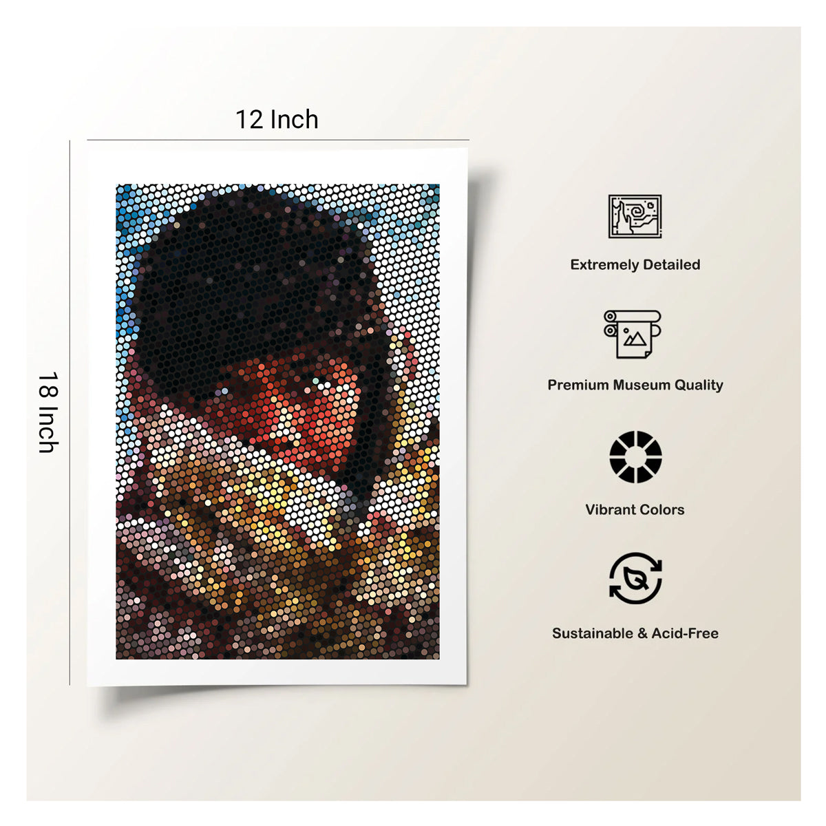 Soft movement visual therapy print for easing racing thoughts