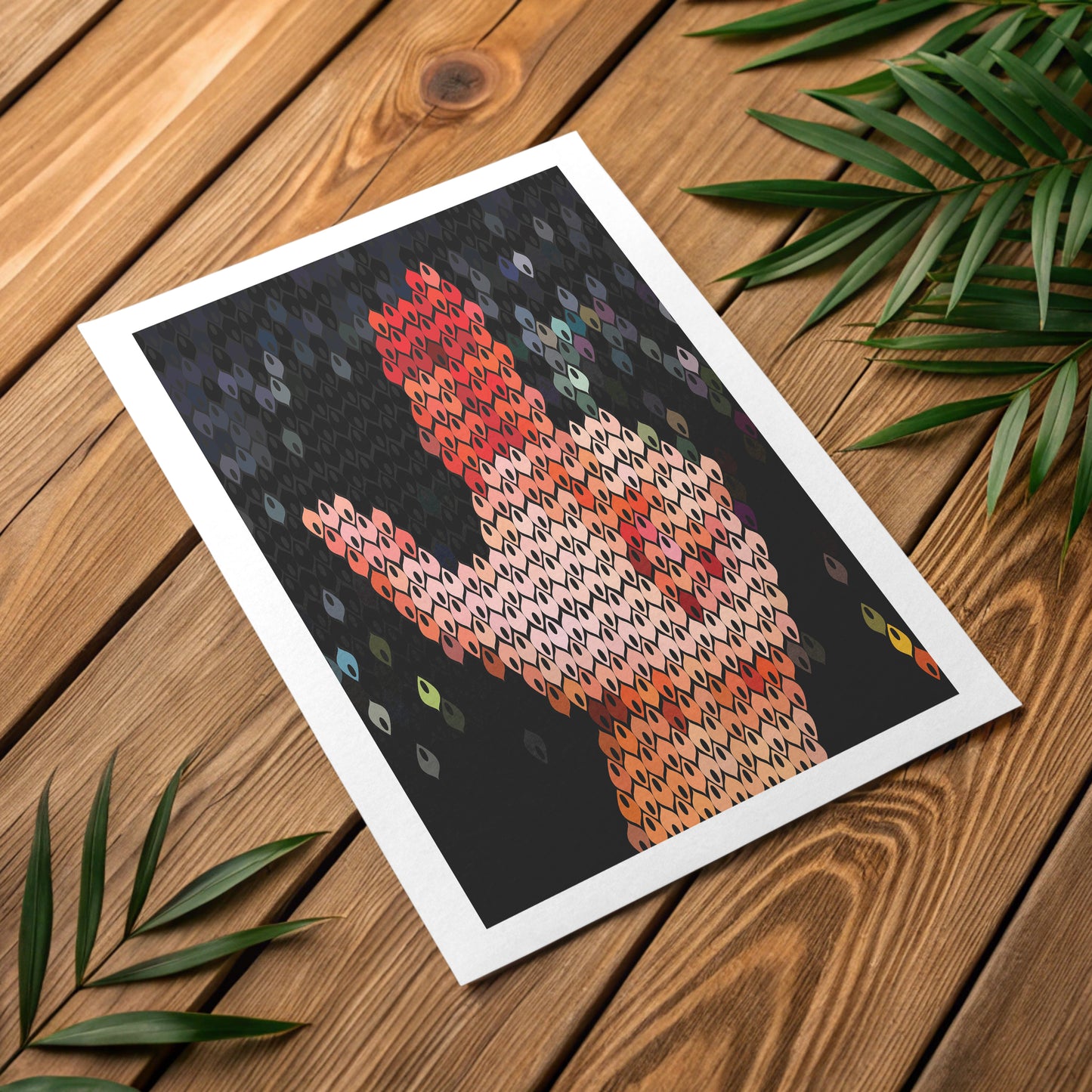 Soft peach aura gradient canvas print for comforting home decor