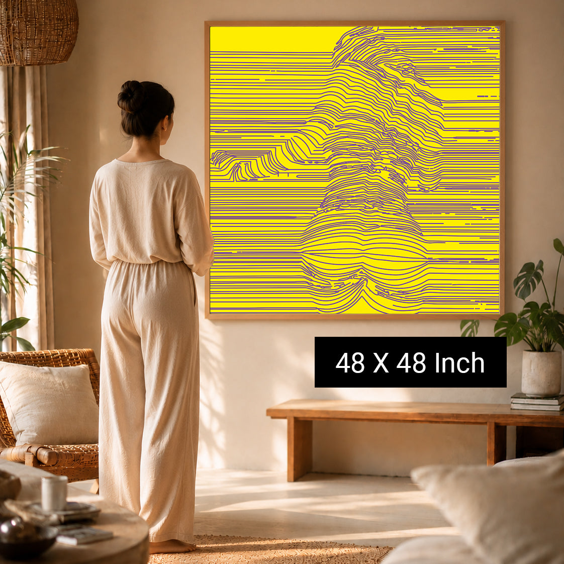 Soft sand and coastal blue canvas art for natural relaxation