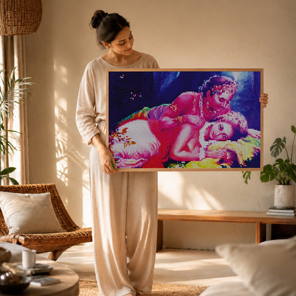 Soft stars and moon print for creating a kids sleep sanctuary