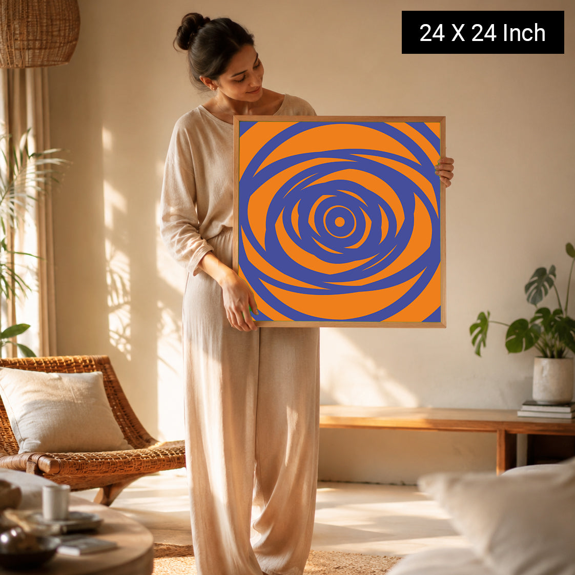 Soft violet visual therapy art for creative calming spaces