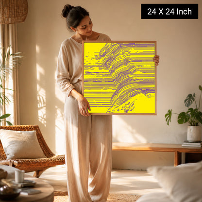 Soft wave pattern artwork ideal for art therapy studios