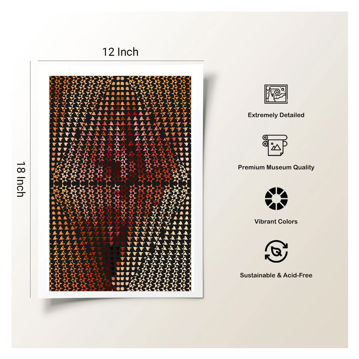 Somatic orientation visual anchor canvas print for grounding exercises