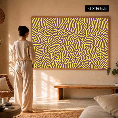 Soothing amber and violet twilight poster for tranquil spaces