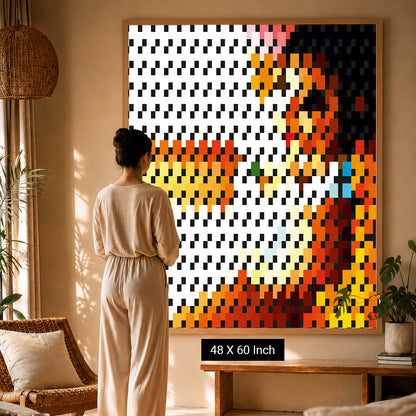 Soothing fluid motion canvas print for complete room calm