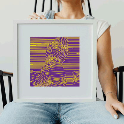 Soothing minimalist line poster for peaceful movement studios