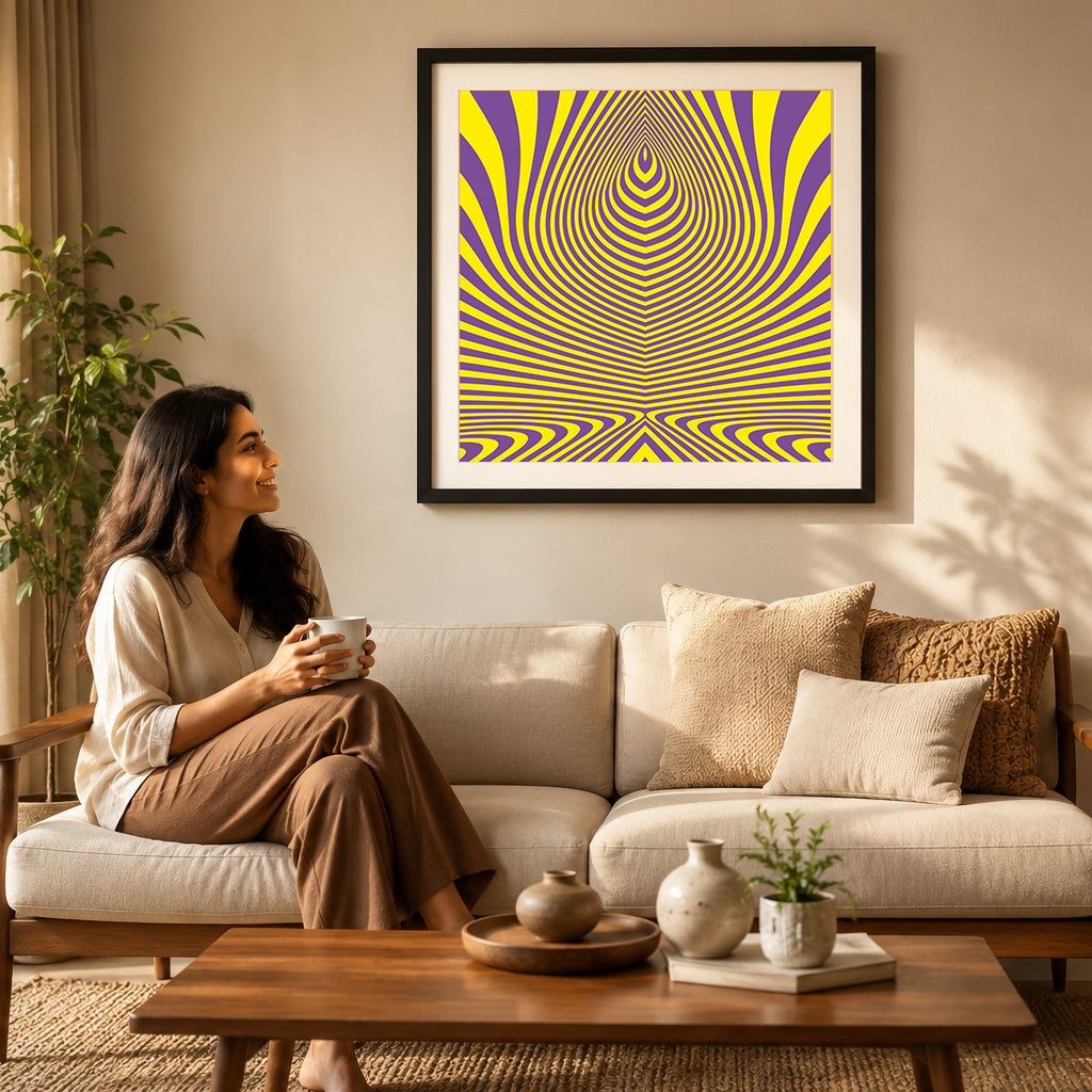 Soothing olive branch line art canvas print symbolizing peace