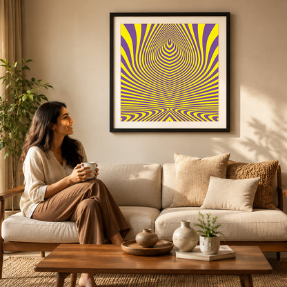 Soothing olive branch line art canvas print symbolizing peace