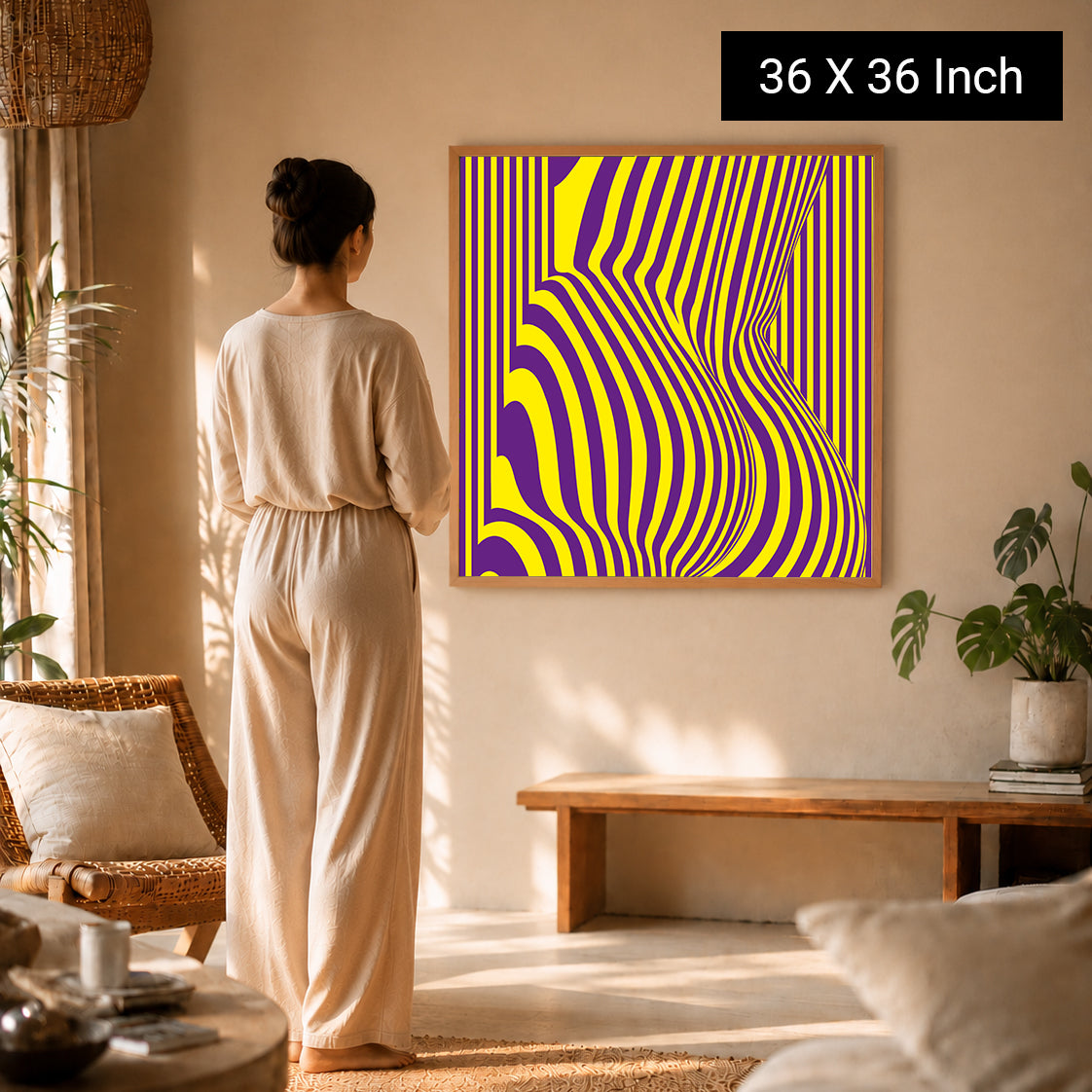 Soothing organic shape canvas for stress relief and peace