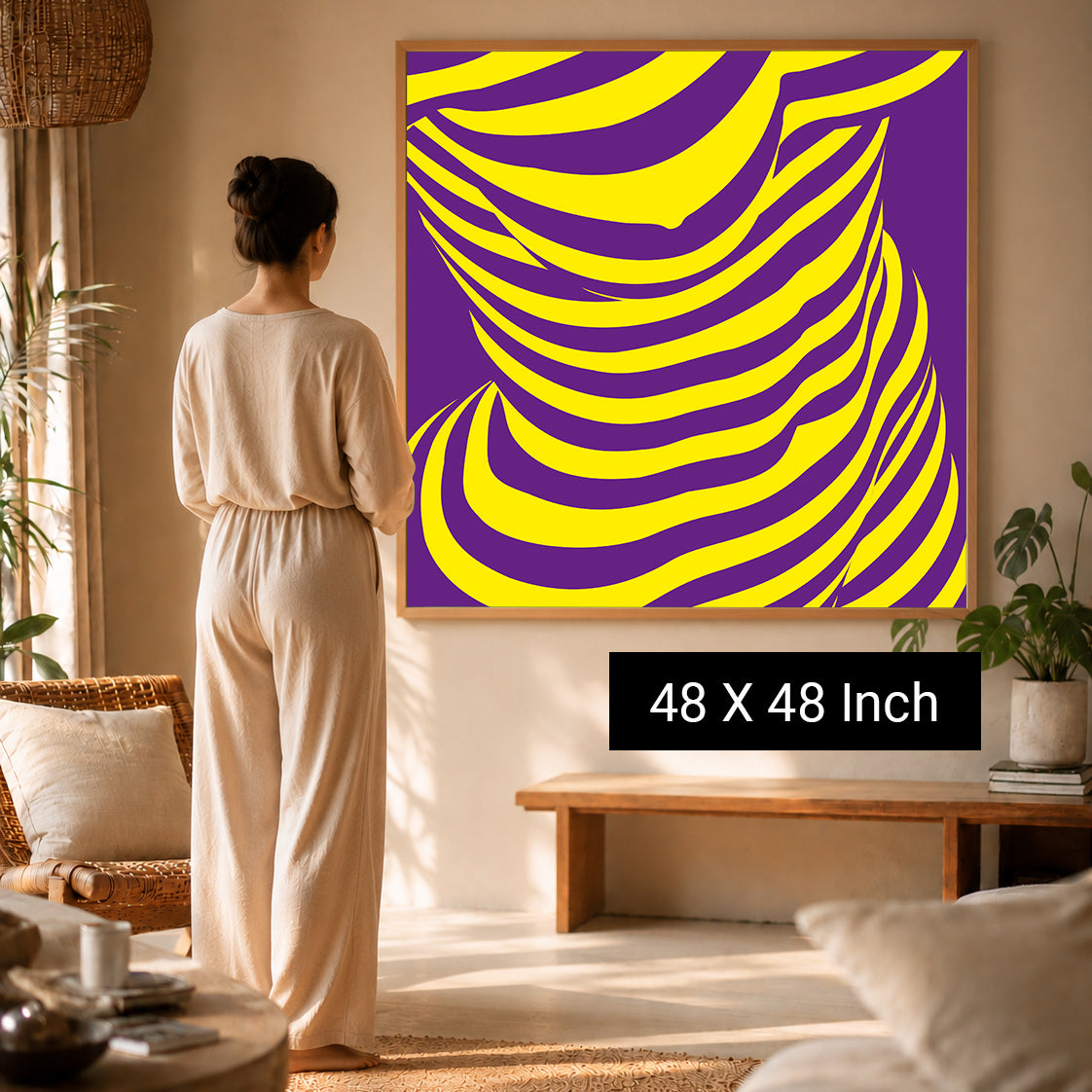 Soothing pastel sand dune print for warm physical grounding