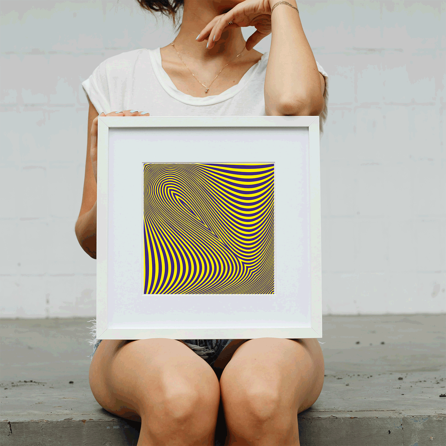 Soothing ripple effect poster for anxiety relief visual therapy