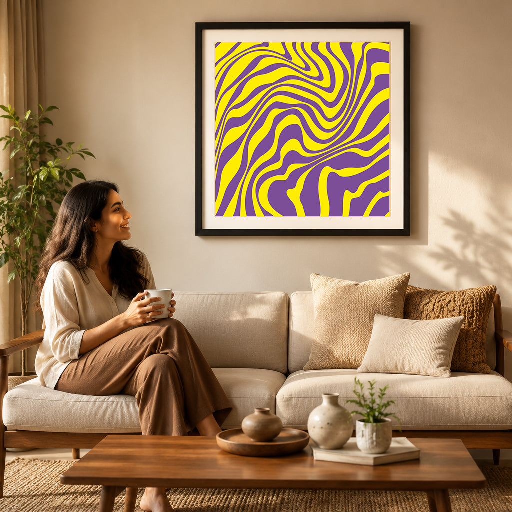 Soothing symmetrical lines poster engineered for mental focus