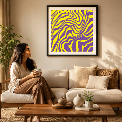 Soothing symmetrical lines poster engineered for mental focus