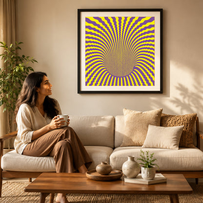 Soothing symmetrical mandala art print for meditation corners