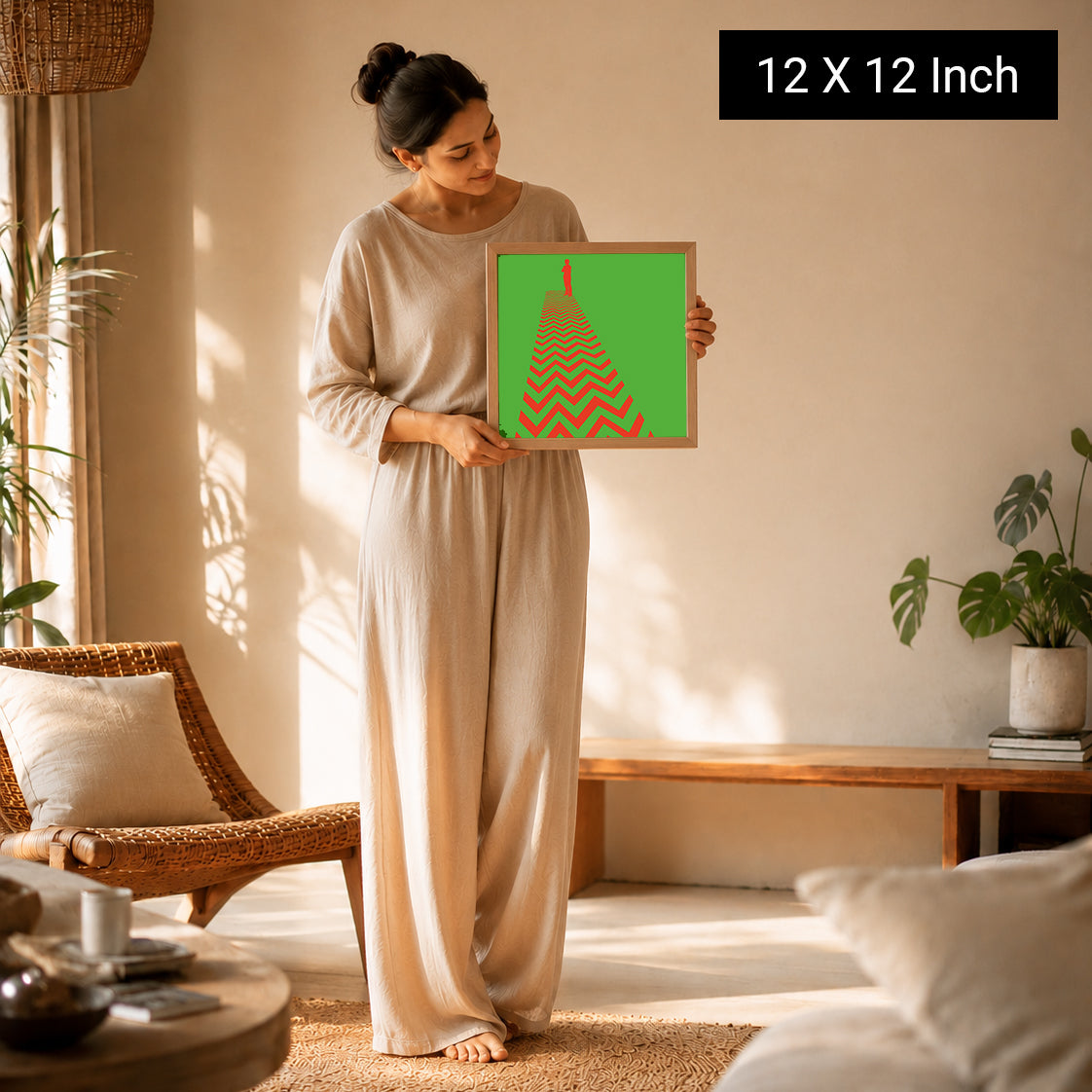 Soothing terracotta archway canvas print for cozy reading nooks