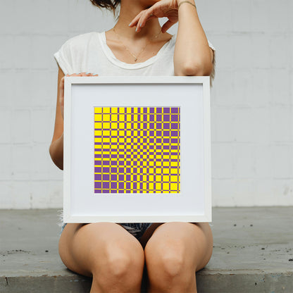 Soothing terracotta geometry canvas print for cozy interior vibe