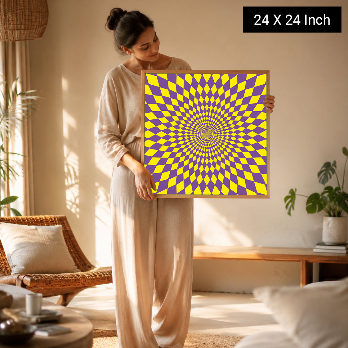 Soothing visual focus poster for sound healing and meditation