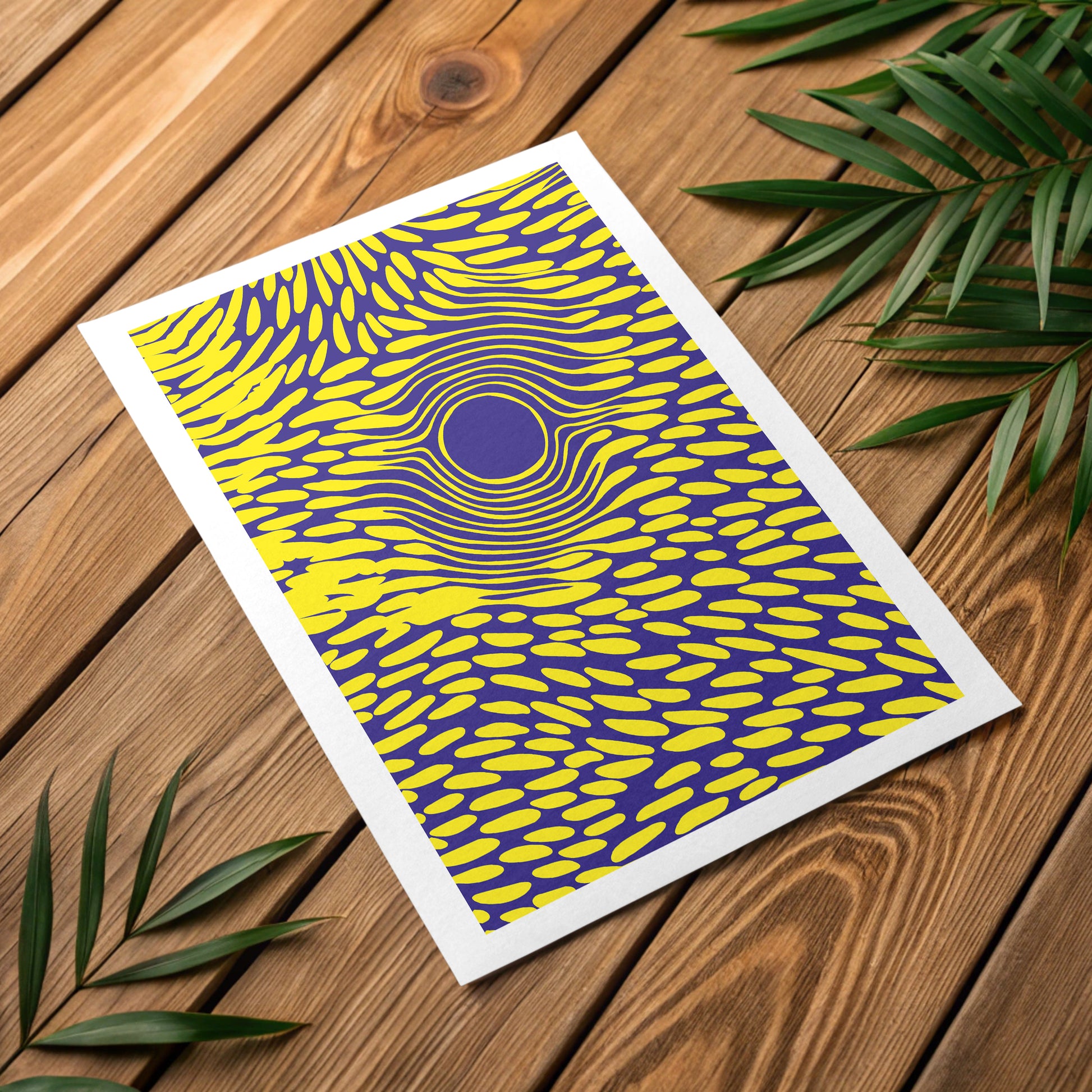 Sunset aura gradient artwork promoting anxiety relief and warmth