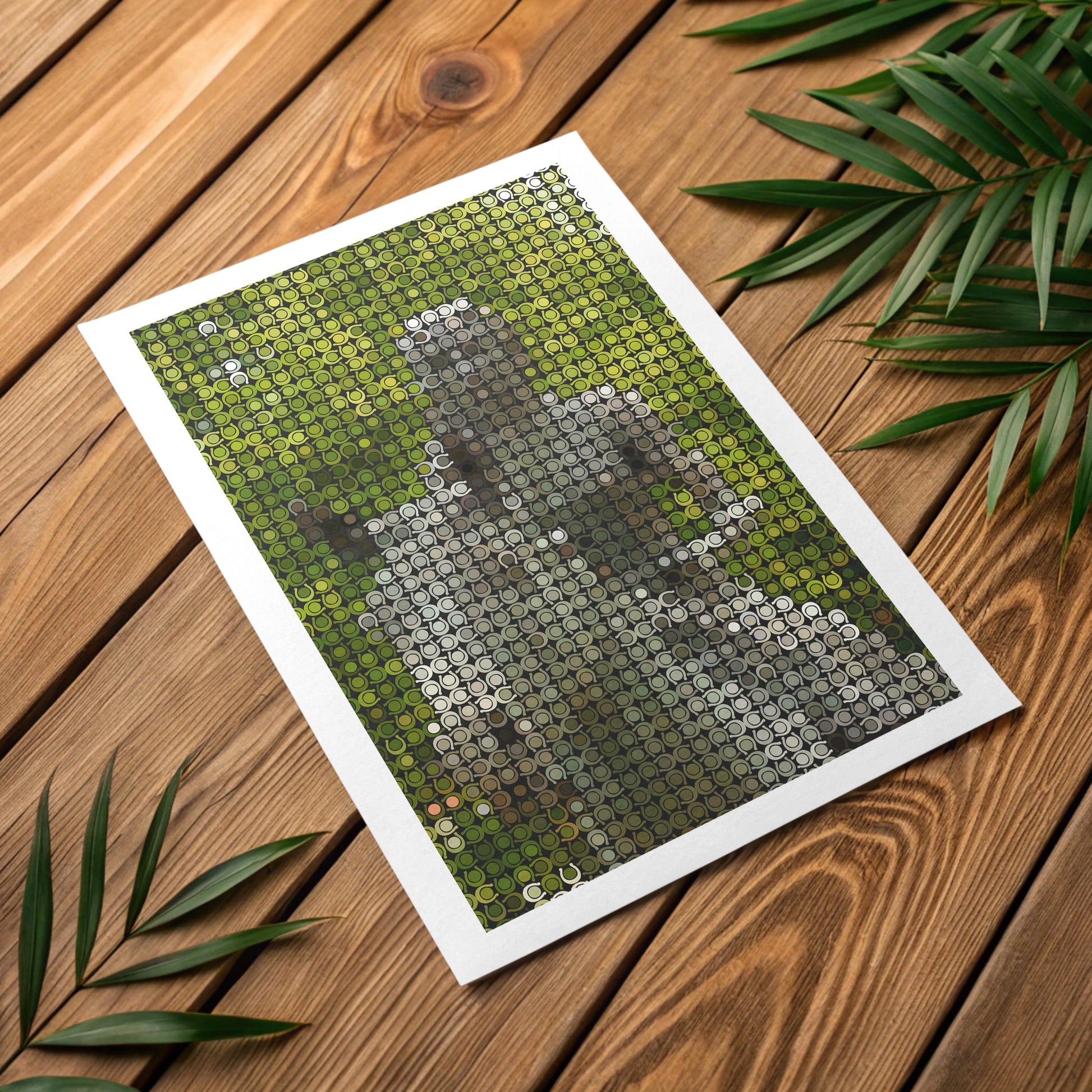 Swirling liquid optical art print designed for panic relief