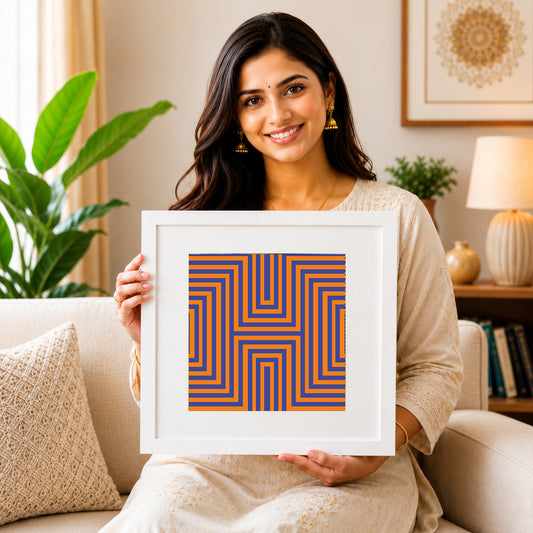 Tranquil misty landscape print for healing centers.