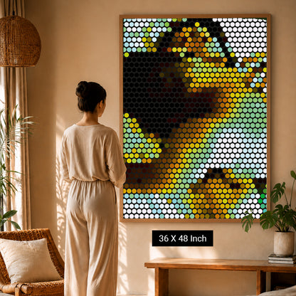 Vibrant yet calm aura poster engineered for creative flow states