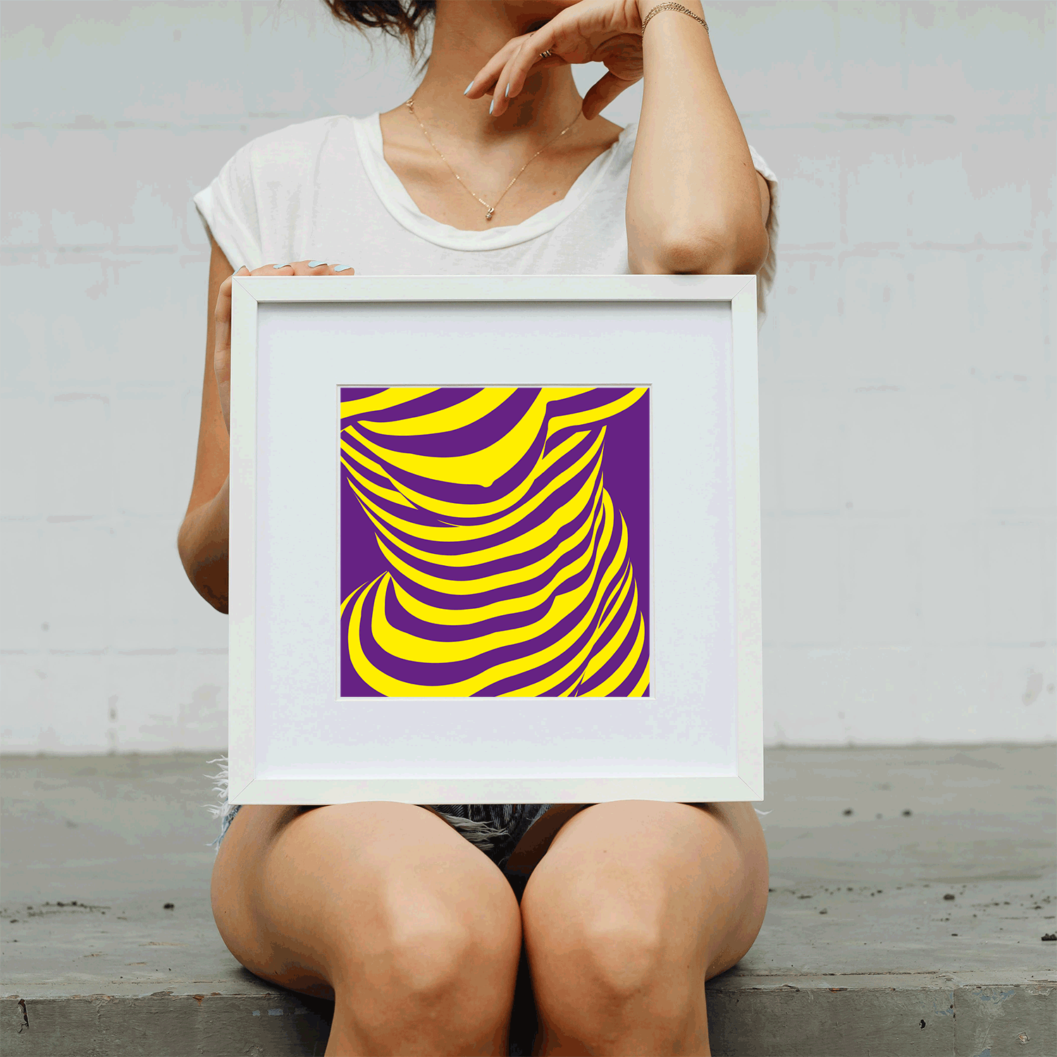 Visual therapy print for regulating emotional intensity